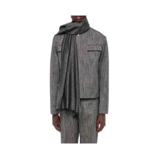 Gancini Monogram Jacquard Wool Scarf