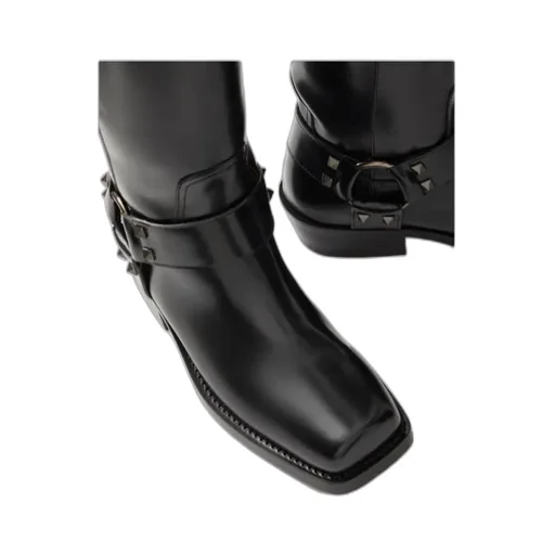 Valentino	Garavani Rockstud Ankle Strap Boots