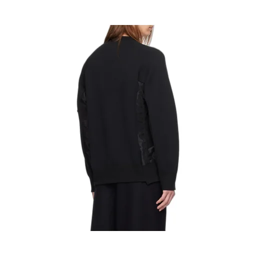Sacai Long-Sleeved Panelled Crewneck Sweatshirt