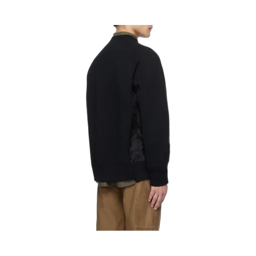 Sacai Long-Sleeved Panelled Crewneck Sweatshirt