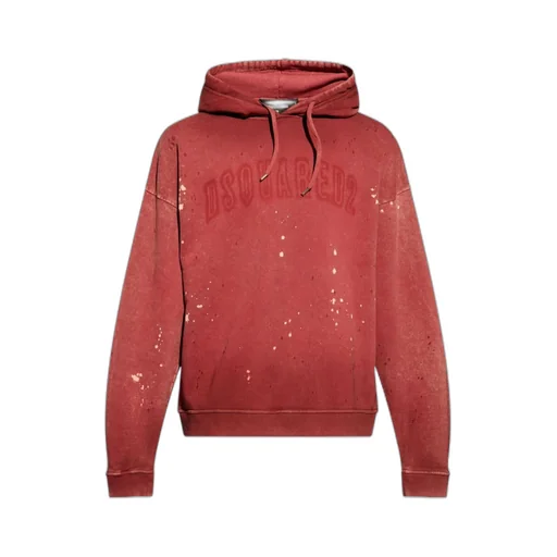 Dsquared2 Paint Splatter Detailed Drawstring Hoodie