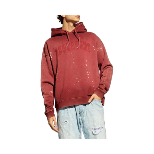 Dsquared2 Paint Splatter Detailed Drawstring Hoodie