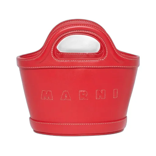 Marni Kids Tropicallia Logo-Embroidered Open-Top Bucket Bag