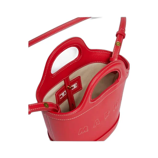 Marni Kids Tropicallia Logo-Embroidered Open-Top Bucket Bag
