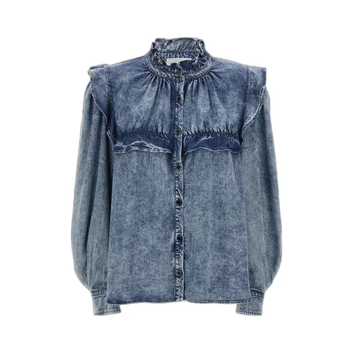 Isabel Marant ÉToile Idety Ruffled Denim Shirt