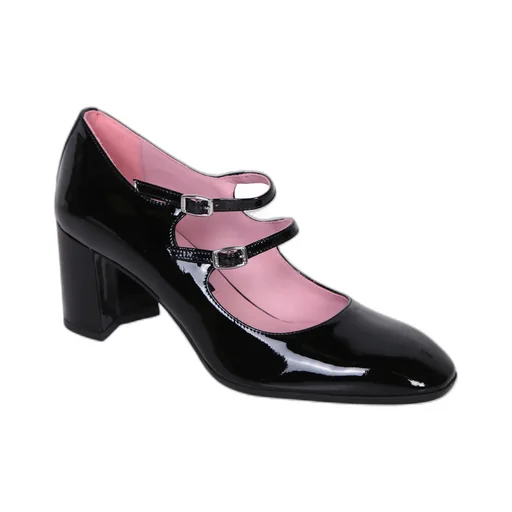 Double-Belt Mid-Heeled Shoes