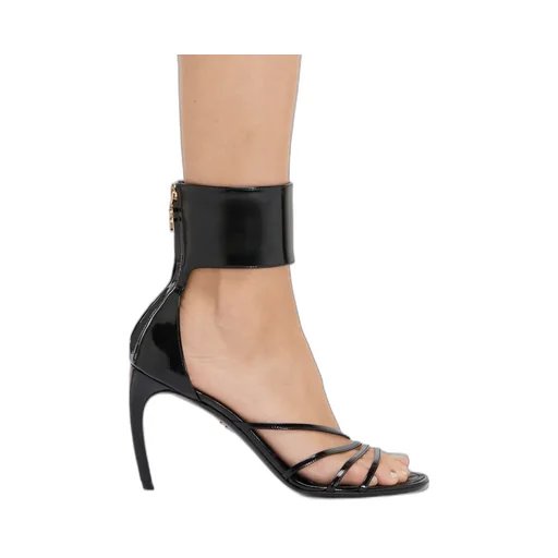 Salvatore Ferragamo Curved-Heeled Almond Toe Sandals