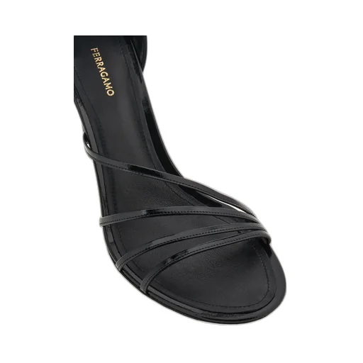 Salvatore Ferragamo Curved-Heeled Almond Toe Sandals