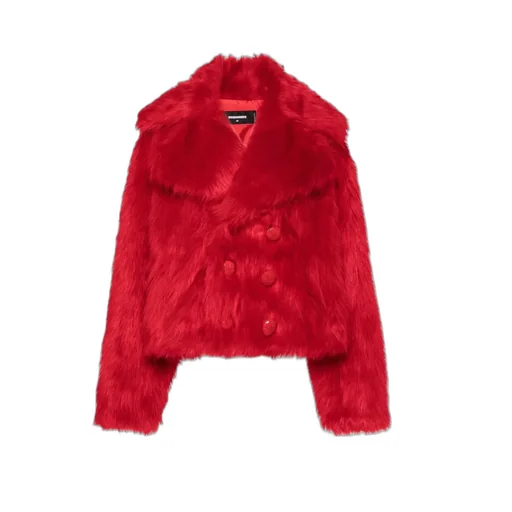 Dsquared2 Faux-Fur Double-Breasted Jacket