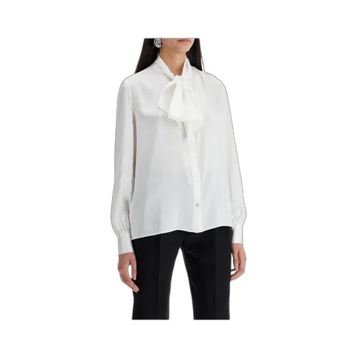 Alessandra Rich Long-Sleeved Lace-Up Blouse
