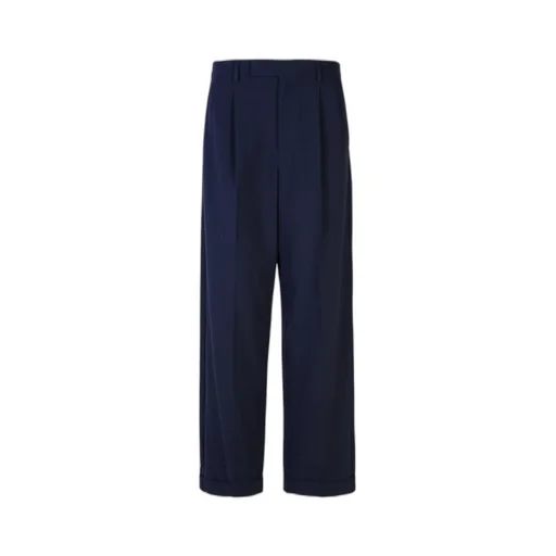 Marissa Navy Viscose Blend Trousers