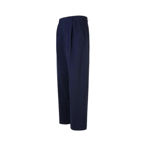 Marissa Navy Viscose Blend Trousers