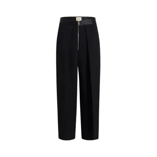 Khaite Marine Low-Rise Wide-Leg Pants