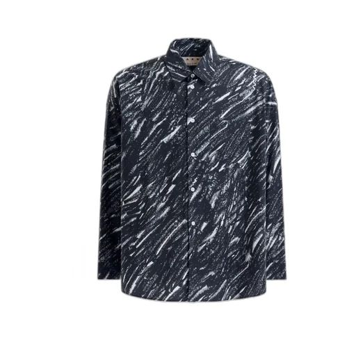 Marni All-Over Printed Curved Hem Shirt