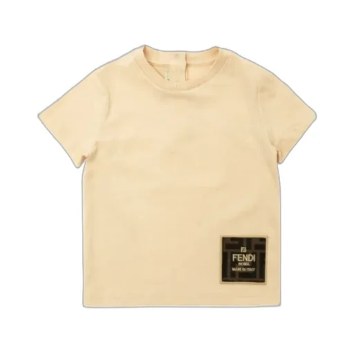 Fendi Kids Logo Patch Crewneck T-Shirt