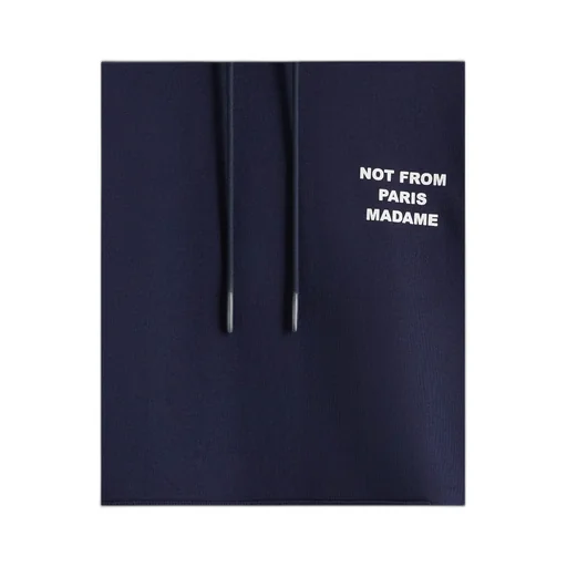 DrÔLe De Monsieur Slogan-Printed Drawstring Hoodie
