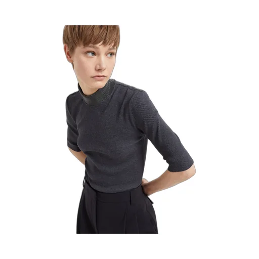 Brunello Cucinelli High-Neck Ribbed Jumper