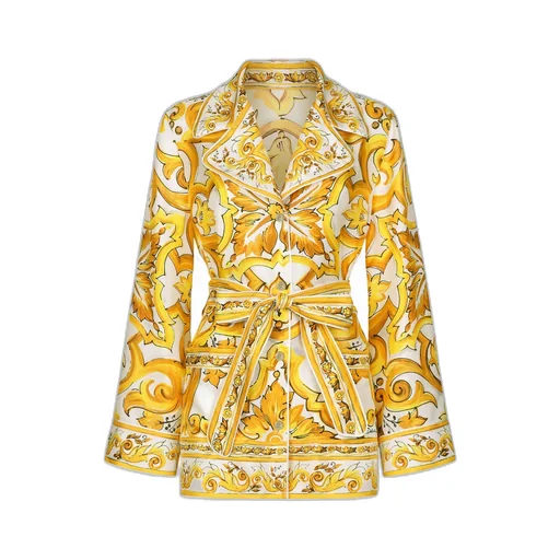 Dolce & Gabbana Majolica Printed Twill Pajama Shirt
