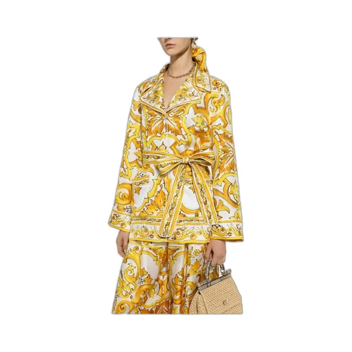Dolce & Gabbana Majolica Printed Twill Pajama Shirt