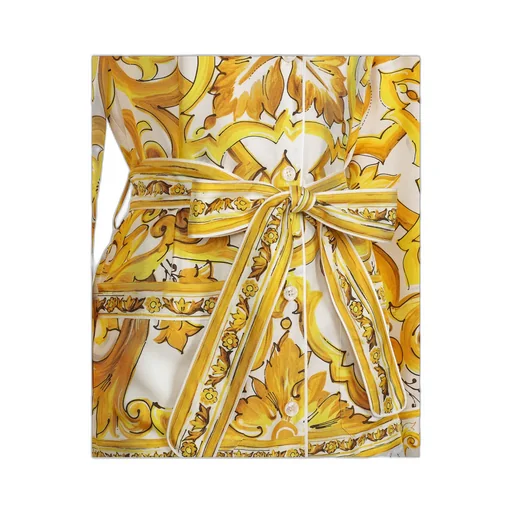 Dolce & Gabbana Majolica Printed Twill Pajama Shirt