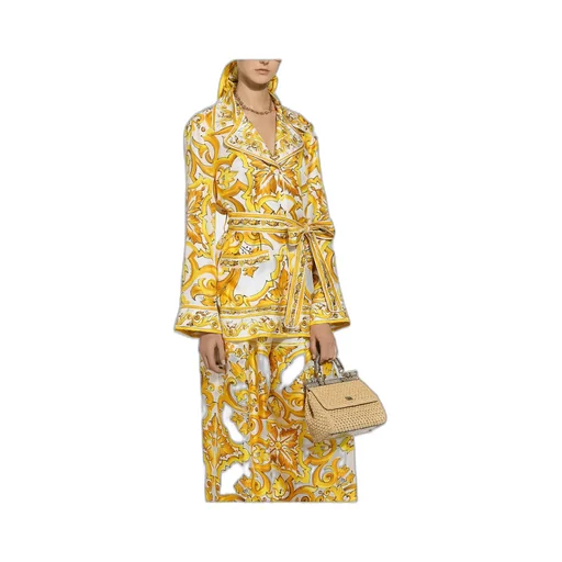 Dolce & Gabbana Majolica Printed Twill Pajama Shirt