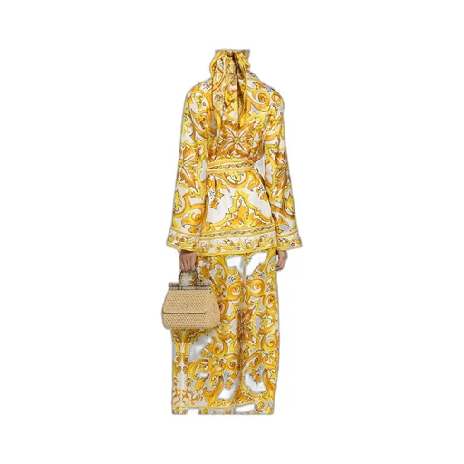 Dolce & Gabbana Majolica Printed Twill Pajama Shirt