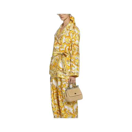Dolce & Gabbana Majolica Printed Twill Pajama Shirt