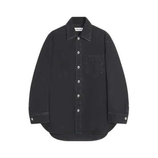Lanvin Cocoon Button-Up Denim Shirt