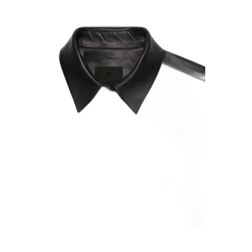 Cropped Shirt In Leather With 4G Detail