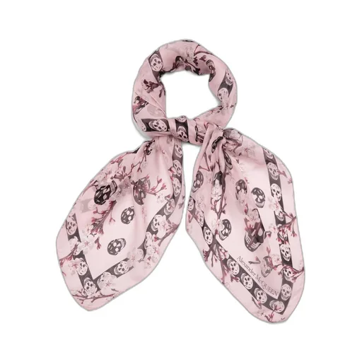 Alexander Mcqueen Skull Floral Printed Scarf