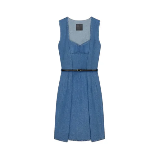 Givenchy Sleeveless Belted Denim Dress