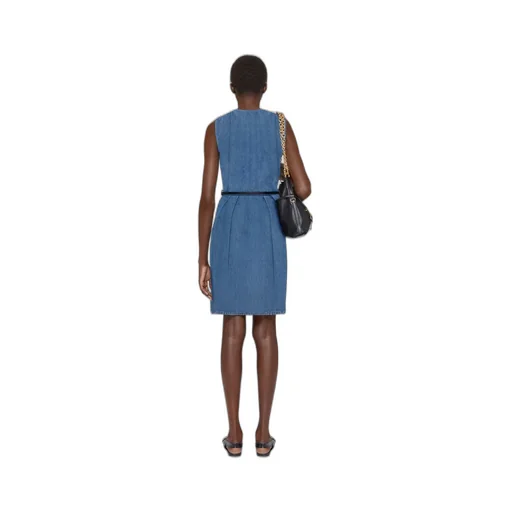 Givenchy Sleeveless Belted Denim Dress