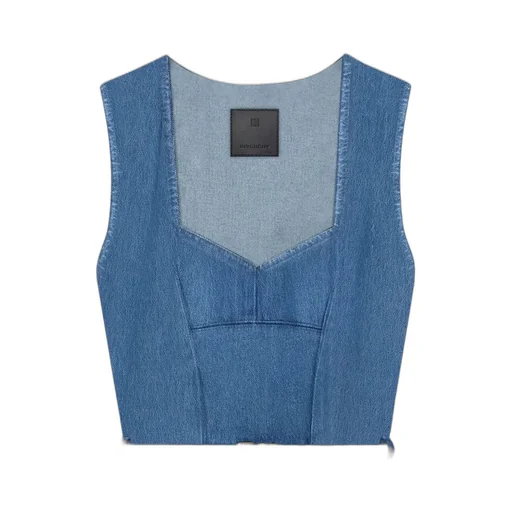 Givenchy Sleeveless Belted Denim Dress