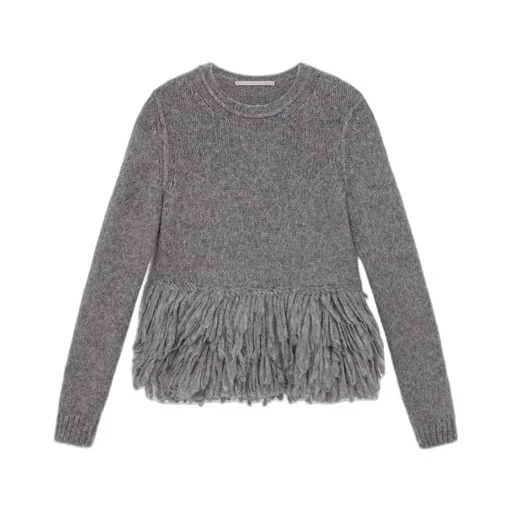 Stella Mccartney Peplum Detailed Crewneck Jumper