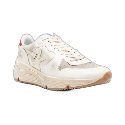 Men’S Running Sole In Nappa Leather With Beige Leather Star And Red Heel Tab