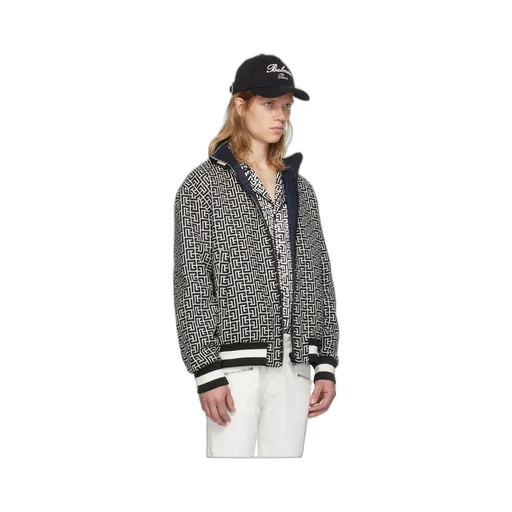 Balmain Monogram Reversible Bomber Jacket