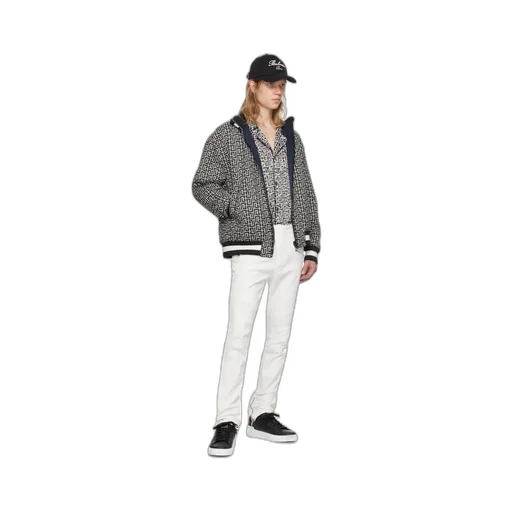 Balmain Monogram Reversible Bomber Jacket