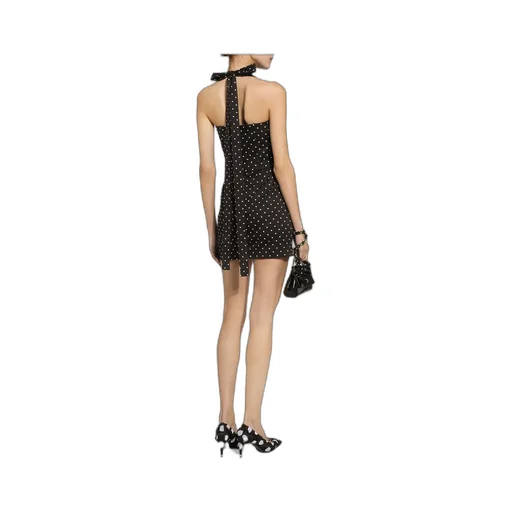 Dolce & Gabbana Polka-Dot Printed Mini Corset Dress