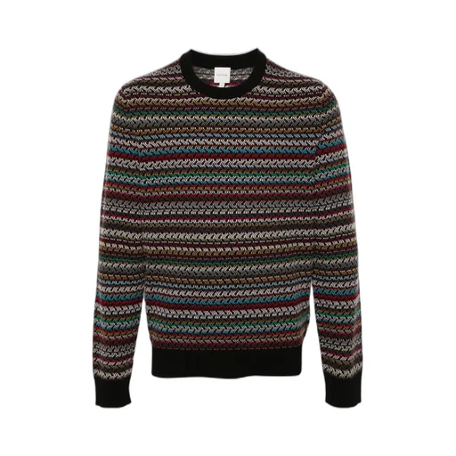Pattern-Intarsia Knitted Jumper