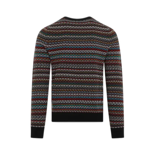 Pattern-Intarsia Knitted Jumper