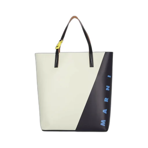 Marni Logo Printed Two-Toned Tote Bag