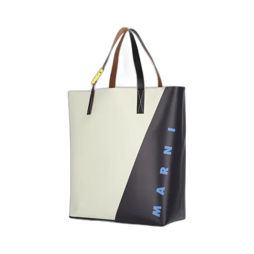 Marni Logo Printed Two-Toned Tote Bag