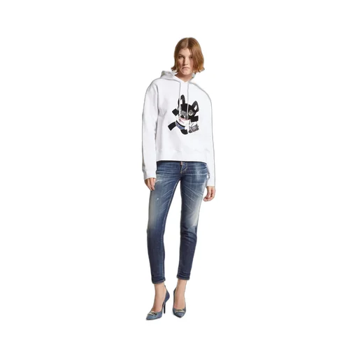 Dsquared2 Drawstring Graphic Printed Hoodie