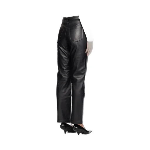 TotÊMe Straight Leg Leather Trousers
