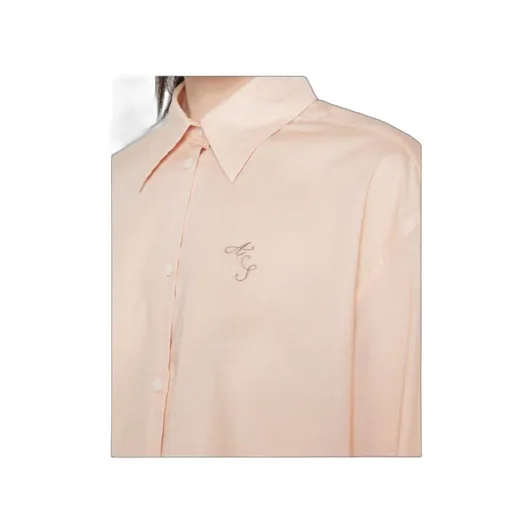 Logo-Embroidered Cotton Crop Shirt
