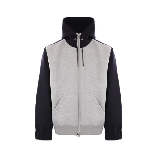 Sacai Drawstring Zip-Up Hoodie