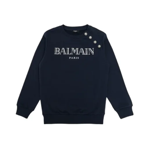 Balmain Kids Logo Printed Crewneck Sweatshirt
