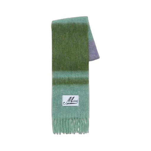 Marni Logo-Patch Fringed Scarf