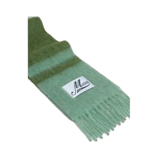 Marni Logo-Patch Fringed Scarf