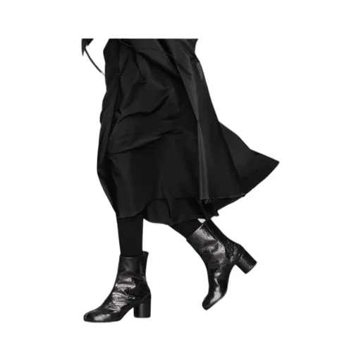 Maison Margiela Tabi Mirror-Effect Cracked Ankle Boots